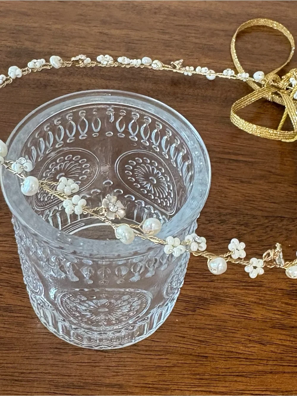 Twigs & Honey Simple And Dainty Bead & Crystal Hair Vine